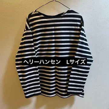 헬리 한센 스트라이프 L 사이즈 긴팔 티셔츠