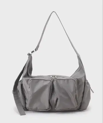 tk.TAKEO KIKUCHI 더블 포켓 빅 숄더백 그레이
