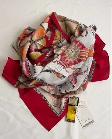 미사용 새상품 MOSCHINO 모스키노 스카프 대형 벌룬 모티브