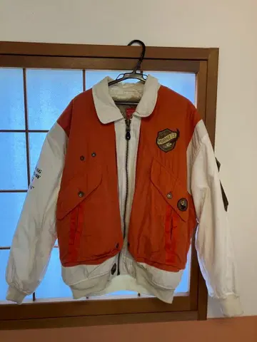 남성용 보아 점퍼 오렌지