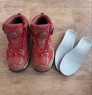 mont-bell 레드 트레킹 슈즈 19.0cm