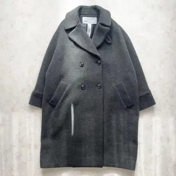 [ 새상품급 ] ticca 텐트 코트 롱 더블 버튼 체스터 코트 프리