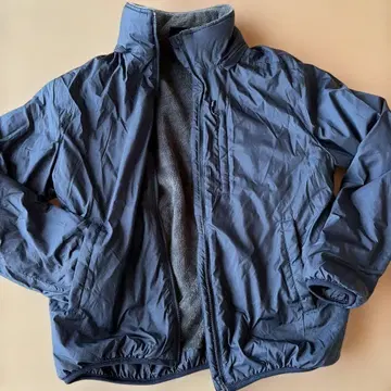 네이비 나일론 자켓 플리스 안감 부착