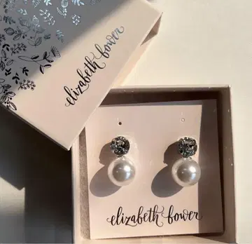 Elizabeth Bower 펄 크리스탈 귀걸이