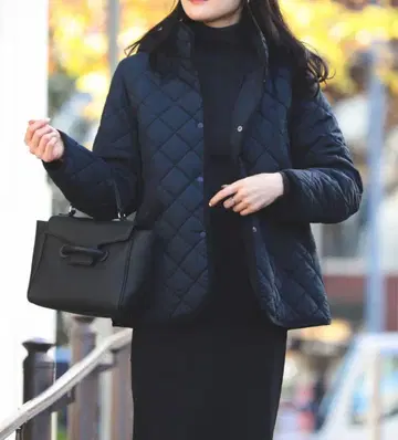 BEAMS HEART 빔즈 퀼팅 후드 블루종 L