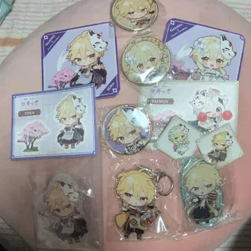 원신 종려 여행자 파이몬 스이파라 콜라보 굿즈 종합 세트