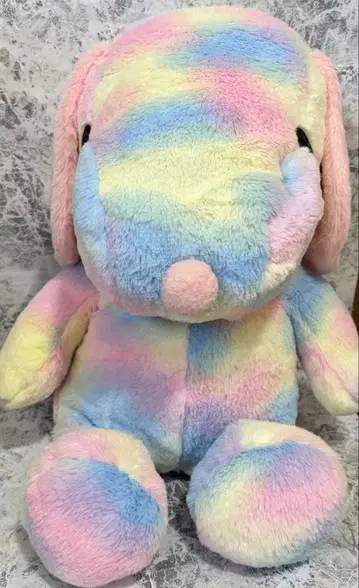 스누피 봉제 인형 레인보우 스누피 빅 봉제 인형 택 포함