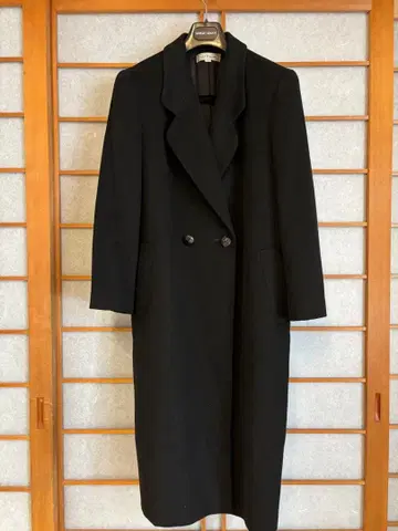 caribbean 블랙 롱 코트