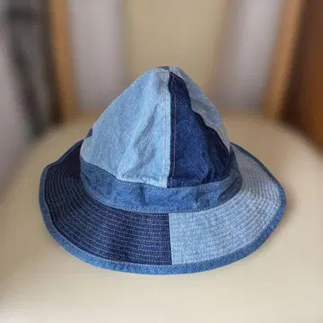 or slow made in japan 데님 패치워크 버킷 햇