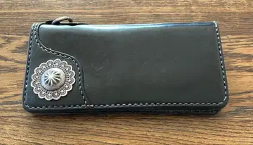 더 플랫 헤드 장지갑 코도반 실버 네이비 925