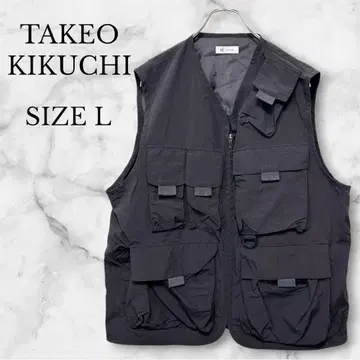 새상품급 다케오 키쿠치 캠핑 웨더 베스트 멀티 포켓 아웃도어 L