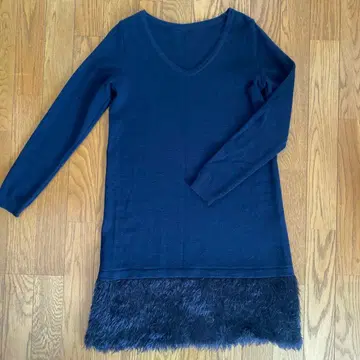 joie de vivre et LUCA 네이비 프린지 니트