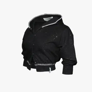 THEREDTHREAD S 미드 슬리브 후디 크롭티