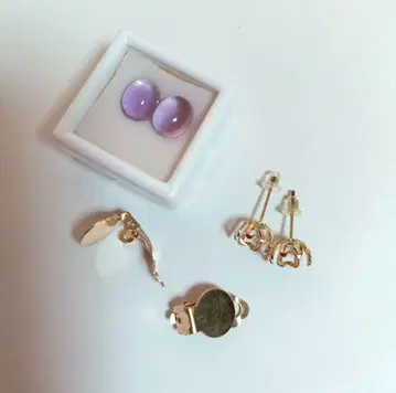 [자수정] 귀걸이 귀찌 제작 2세트 낱개 판매 가능