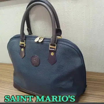 SAINT MARIO'S 네이비 핸드백 가죽