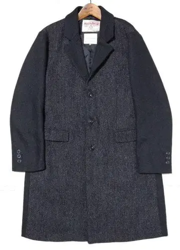 세븐 데이즈 선데이 해리스 트위드 체스터 코트 헤링본