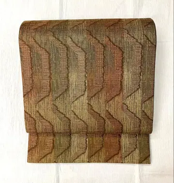 [ 중고 ] 후쿠로 오비 리버서블 전통 패턴 순수 실크