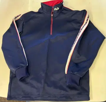 FILA 하프 지퍼 네이비 S 사이즈 저지 상의