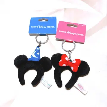 미키 미니 머리띠 키체인 세트