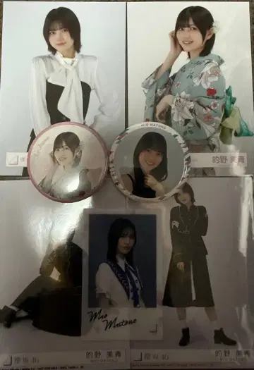 사쿠라자카46 마토노 미오 브로마이드 클리어 카드 캔뱃지 세트