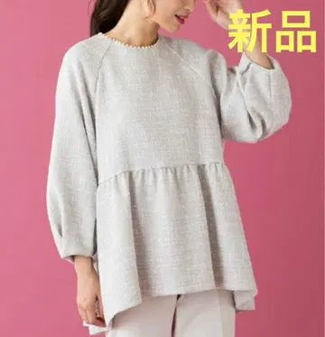 Rosa Tiara 그레이 펄 장식 상의 새상품 정가 29,700엔