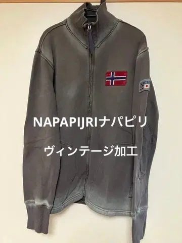 Napapijri 맨투맨 점퍼 빈티지 가공 사이즈 M