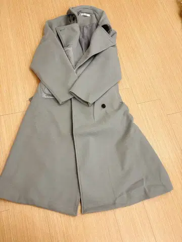 fifth 3way 스탠드 카라 롱 코트 더스티 블루