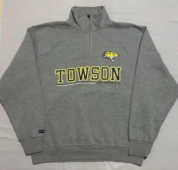 잔스포츠 하프 지퍼 타우슨 대학 그레이 속기모