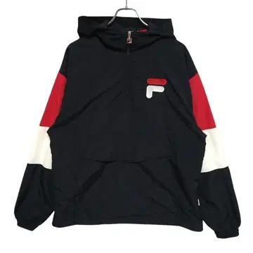 [ 하프 지퍼 빅 로고 ] FILA 휠라 나일론 자켓 후드티