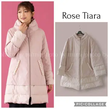 Rose Tiara* 이소재 절개 다운 코트 빅 사이즈