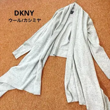 DKNY 다나카란뉴욕 캐시미어 울 아지메 가운 겉옷 니트