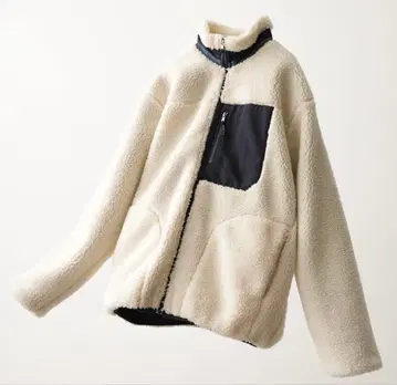 JUNRED 집업 보아 블루종 L 사이즈