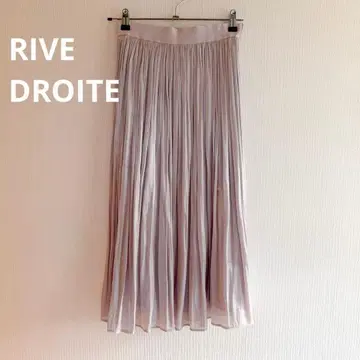RIVE DROITE 새틴 개더 스커트