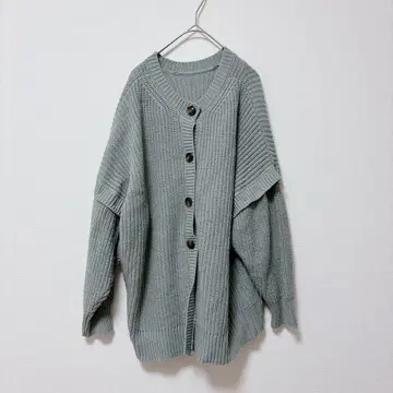 로페피크닉 [ 38 ] 리브 니트 가디건/긴팔 가을/겨울 심플 빅 루즈