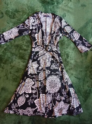 PREGA 꽃무늬 랩 원피스