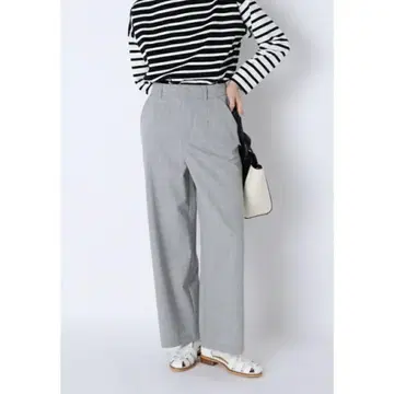 human woman 울 혼방 세미 와이드 팬츠 S 사이즈 라이트 그레이