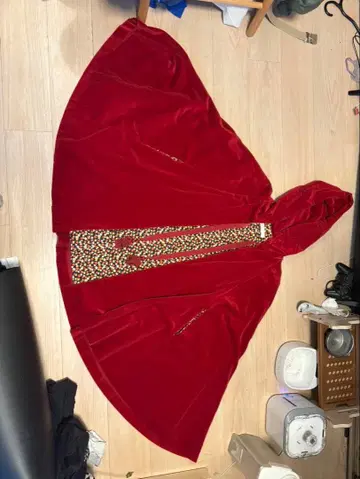 PINK HOUSE 후드 부착 빨간색 볼레로