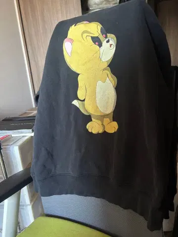 애니메이션 캐릭터 프린트 트레이닝복 블랙