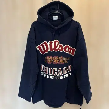 Wilson 네이비 빈티지 90s 후드티 CHICAGO