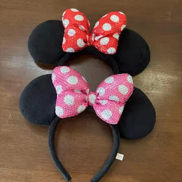 디즈니 미니 리본 머리띠 2세트