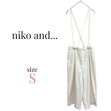 니코앤드 [ S ] 살로펫 오버롤 아이보리 서스펜더 와이드