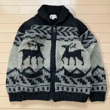 12.1 PASSAGE CLUB 루돌프 무늬 카우 카디건 M