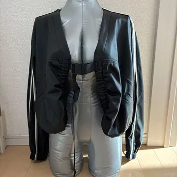 벌룬 슬리브 블랙 자켓 인조 가죽 블랙 LEMIR4