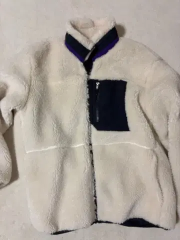 플리스 자켓 화이트 집업