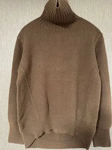 브라운 터틀넥 니트 긴팔