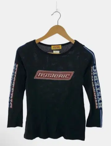 HYSTERIC 메쉬 긴팔 T셔츠 블랙