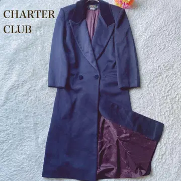 체스터클럽 [M] 네이비 롱 코트 엘레강트 경사