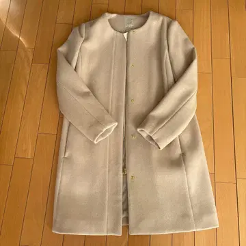 테치치 베이지 롱 코트 M 사이즈