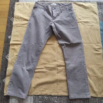 YANUK 그레이 캐주얼 코듀로이 팬츠