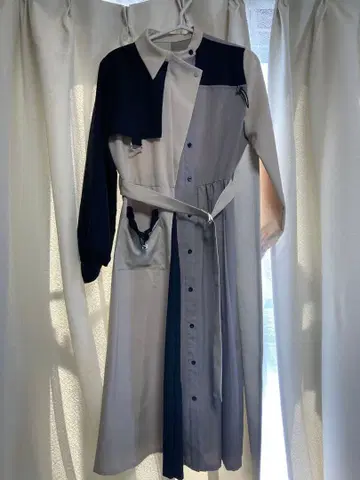 UNITED TOKYO 셔츠 원피스 사이즈 2 그레이/네이비